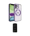 ieg™ iPhone 11 Kılıf Nova Işık Özel Seri - Siyah 6D Antistatik Mat Seramik Hayalet Nano Ekran Koruyucu