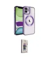 ieg™ iPhone 11 Kılıf Nova Işık Özel Seri - Siyah Bilvis 3D Cam Ekran Koruyucu