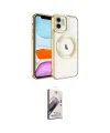 ieg™ iPhone 11 Kılıf Nova Işık Özel Seri - Siyah Bilvis 3D Mat Cam Ekran Koruyucu