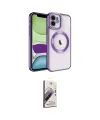 ieg™ iPhone 11 Kılıf Nova Işık Özel Seri - Siyah Bilvis 3D Mat Cam Ekran Koruyucu