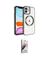 ieg™ iPhone 11 Kılıf Nova Işık Özel Seri - Siyah Bilvis 3D Mat Cam Ekran Koruyucu