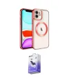 ieg™ iPhone 11 Kılıf Nova Işık Özel Seri - Siyah Bilvis 5in1 5D Magic Hayalet Cam Ekran Koruyucu