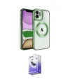 ieg™ iPhone 11 Kılıf Nova Işık Özel Seri - Siyah Bilvis 5in1 5D Magic Hayalet Cam Ekran Koruyucu