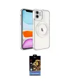 ieg™ iPhone 11 Kılıf Nova Işık Özel Seri - Siyah Buffer Hayalet Cam Ekran Koruyucu
