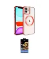 ieg™ iPhone 11 Kılıf Nova Işık Özel Seri - Siyah Buffer Hayalet Cam Ekran Koruyucu