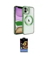 ieg™ iPhone 11 Kılıf Nova Işık Özel Seri - Siyah Buffer Hayalet Cam Ekran Koruyucu