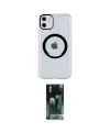 ieg™ iPhone 11 Kılıf Pusula Form - Şeffaf 360 Full Body Arka Koruyucu