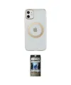 ieg™ iPhone 11 Kılıf Pusula Form - Siyah 34D Hayalet Izgaralı Cam