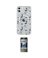 ieg™ iPhone 11 Kılıf Pusula Form - Siyah 34D Hayalet Izgaralı Cam