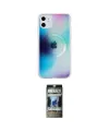 ieg™ iPhone 11 Kılıf Pusula Form - Siyah 34D Hayalet Izgaralı Cam