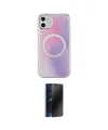 ieg™ iPhone 11 Kılıf Pusula Form - Siyah 3D Antistatik Hayalet Cam Ekran Koruyucu