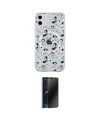 ieg™ iPhone 11 Kılıf Pusula Form - Siyah 3D Antistatik Hayalet Cam Ekran Koruyucu
