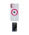 ieg™ iPhone 11 Kılıf Pusula Form - Siyah 3D Antistatik Hayalet Cam Ekran Koruyucu