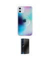 ieg™ iPhone 11 Kılıf Pusula Form - Siyah 3D Antistatik Hayalet Cam Ekran Koruyucu