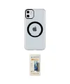 ieg™ iPhone 11 Kılıf Pusula Form - Siyah 6D Mat Seramik Hayalet Nano Ekran Koruyucu