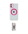 ieg™ iPhone 11 Kılıf Pusula Form - Siyah Bilvis 3D Cam Ekran Koruyucu