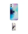 ieg™ iPhone 11 Kılıf Pusula Form - Siyah Bilvis 3D Mat Cam Ekran Koruyucu