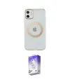 ieg™ iPhone 11 Kılıf Pusula Form - Siyah Bilvis 5in1 3D Magic Cam Ekran Koruyucu