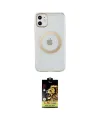 ieg™ iPhone 11 Kılıf Pusula Form - Siyah Buffer Cam Ekran Koruyucu