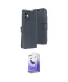 ieg™ iPhone 11 Kılıf Siluet Işık Serisi - Siyah Bilvis 5in1 5D Magic Hayalet Cam Ekran Koruyucu