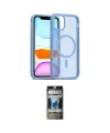 ieg™ iPhone 11 Kılıf Siluet Minimal Prime - Siyah 34D Hayalet Izgaralı Cam