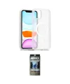ieg™ iPhone 11 Kılıf Siluet Minimal Prime - Siyah 34D Hayalet Izgaralı Cam