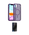 ieg™ iPhone 11 Kılıf Siluet Minimal Prime - Siyah 3D Antistatik Hayalet Cam Ekran Koruyucu