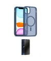 ieg™ iPhone 11 Kılıf Siluet Minimal Prime - Siyah 3D Antistatik Hayalet Cam Ekran Koruyucu