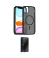 ieg™ iPhone 11 Kılıf Siluet Minimal Prime - Siyah 3D Antistatik Hayalet Cam Ekran Koruyucu