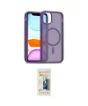 ieg™ iPhone 11 Kılıf Siluet Minimal Prime - Siyah 6D Mat Seramik Hayalet Nano Ekran Koruyucu