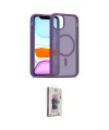 ieg™ iPhone 11 Kılıf Siluet Minimal Prime - Siyah Bilvis 3D Cam Ekran Koruyucu