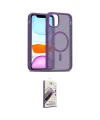 ieg™ iPhone 11 Kılıf Siluet Minimal Prime - Siyah Bilvis 3D Mat Cam Ekran Koruyucu