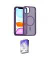 ieg™ iPhone 11 Kılıf Siluet Minimal Prime - Siyah Bilvis 5in1 3D Magic Cam Ekran Koruyucu