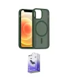 ieg™ iPhone 11 Kılıf Siluet Minimal Prime - Siyah Bilvis 5in1 5D Magic Hayalet Cam Ekran Koruyucu