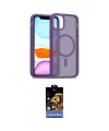 ieg™ iPhone 11 Kılıf Siluet Minimal Prime - Siyah Buffer Hayalet Cam Ekran Koruyucu