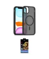 ieg™ iPhone 11 Kılıf Siluet Minimal Prime - Siyah Buffer Hayalet Cam Ekran Koruyucu