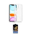 ieg™ iPhone 11 Kılıf Siluet Minimal Prime - Siyah Buffer Hayalet Cam Ekran Koruyucu