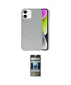 ieg™ iPhone 11 Kılıf Ufuk Serisi - Siyah 34D Hayalet Izgaralı Cam