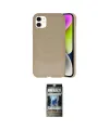 ieg™ iPhone 11 Kılıf Ufuk Serisi - Siyah 34D Hayalet Izgaralı Cam