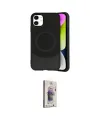 ieg™ iPhone 11 Kılıf Ufuk Serisi - Siyah Bilvis 3D Cam Ekran Koruyucu