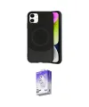 ieg™ iPhone 11 Kılıf Ufuk Serisi - Siyah Bilvis 5in1 3D Magic Cam Ekran Koruyucu