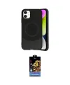 ieg™ iPhone 11 Kılıf Ufuk Serisi - Siyah Buffer Hayalet Cam Ekran Koruyucu