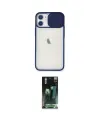 ieg™ iPhone 11 Kılıf Vadi Çizgi - Siyah 360 Mat Full Body Arka Koruyucu
