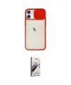 ieg™ iPhone 11 Kılıf Vadi Çizgi - Siyah Bilvis 3D Mat Cam Ekran Koruyucu