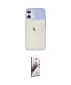 ieg™ iPhone 11 Kılıf Vadi Çizgi - Siyah Bilvis 3D Mat Cam Ekran Koruyucu
