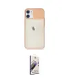 ieg™ iPhone 11 Kılıf Vadi Çizgi - Siyah Bilvis 3D Mat Cam Ekran Koruyucu