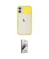 ieg™ iPhone 11 Kılıf Vadi Çizgi - Siyah Bilvis 3D Mat Cam Ekran Koruyucu