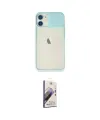 ieg™ iPhone 11 Kılıf Vadi Çizgi - Siyah Bilvis 3D Mat Cam Ekran Koruyucu