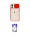 ieg™ iPhone 11 Kılıf Vadi Çizgi - Siyah Bilvis 5in1 3D Magic Cam Ekran Koruyucu