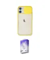 ieg™ iPhone 11 Kılıf Vadi Çizgi - Siyah Bilvis 5in1 3D Magic Cam Ekran Koruyucu
